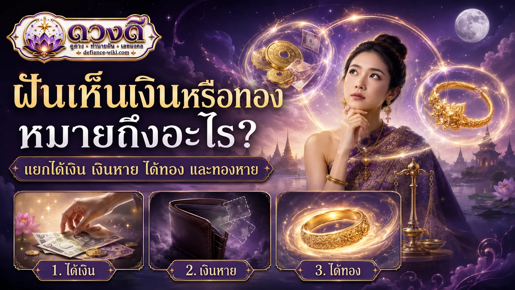 ฝันเห็นเงินหรือทอง หมายถึงอะไร?