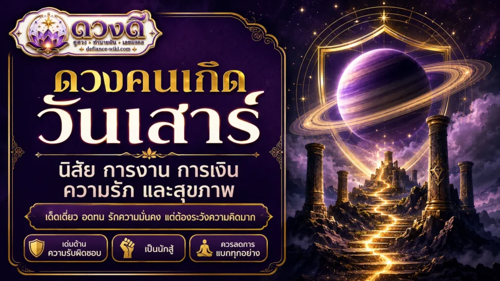 คนเกิดวันเสาร์ นิสัย การงาน การเงิน ความรัก และข้อควรระวัง
