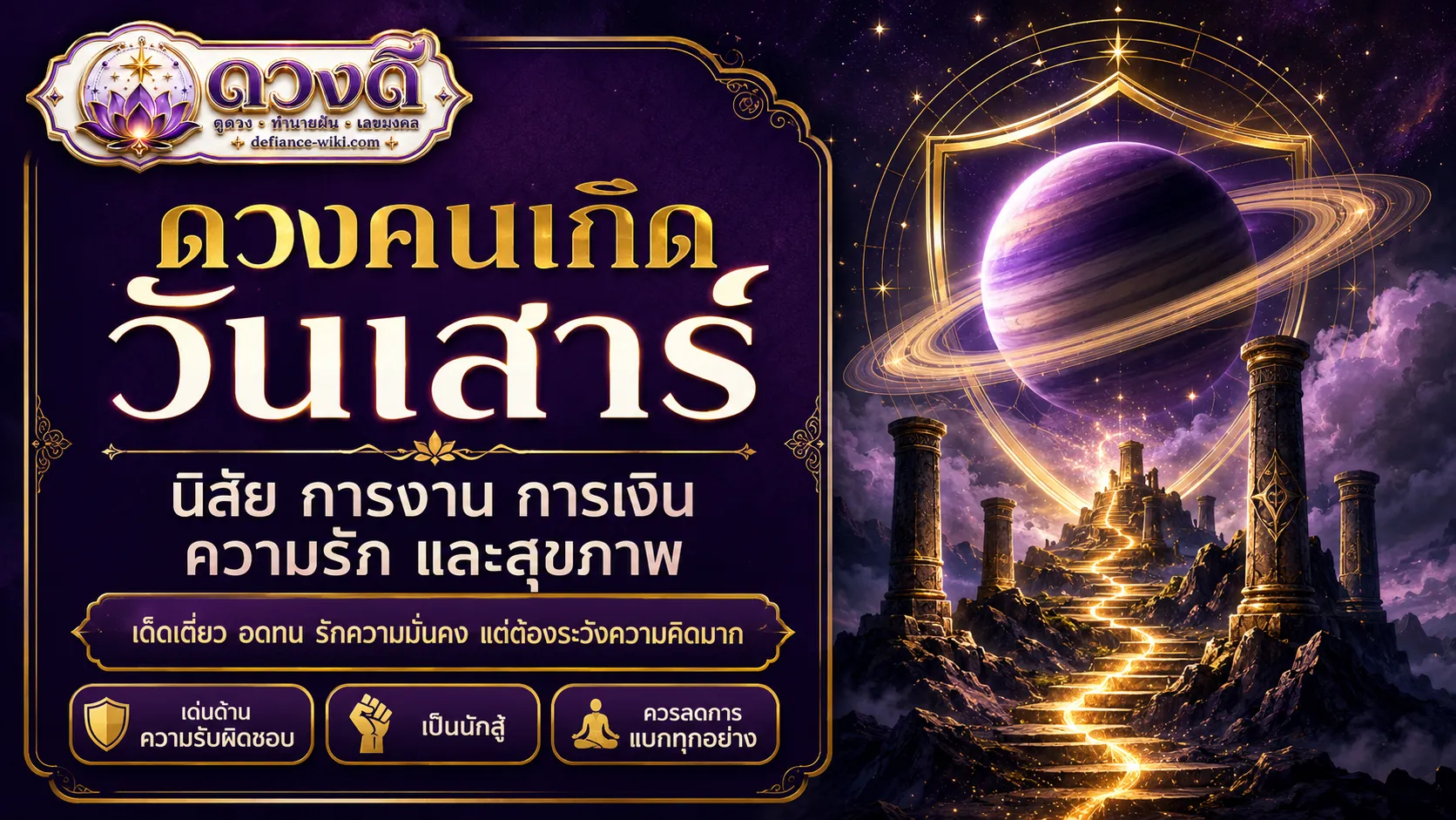 ดวงคนเกิดวันเสาร์