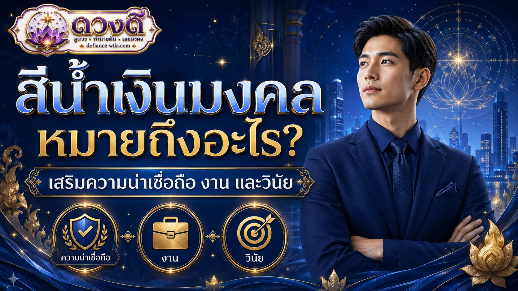 สีน้ำเงินมงคล หมายถึงอะไร?
