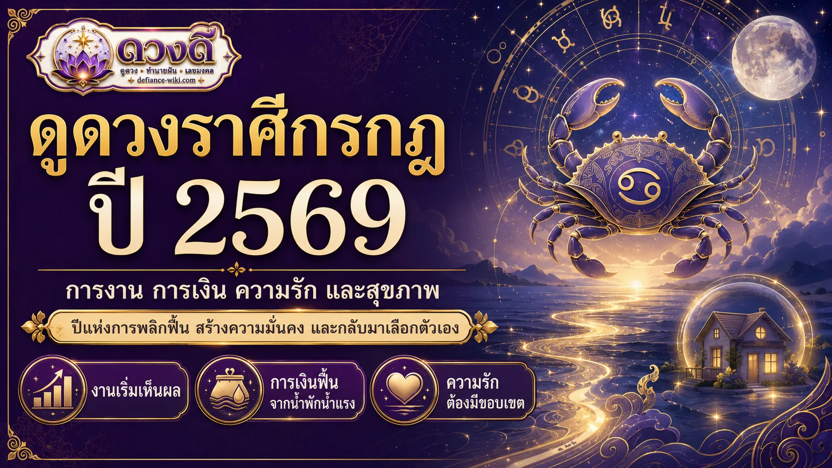 ดูดวงราศีกรกฎ ปี 2569