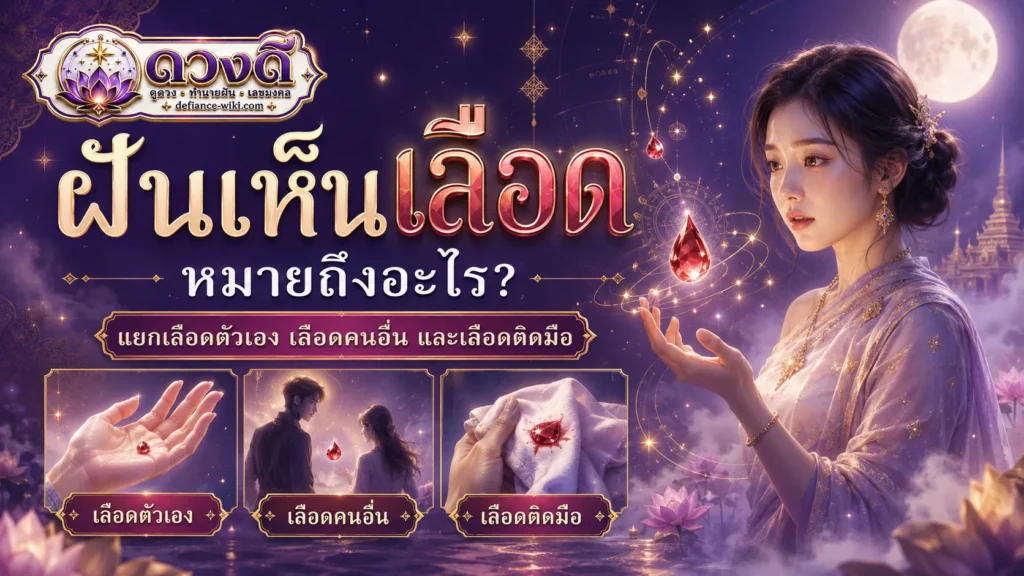 ฝันเห็นเลือด หมายถึงอะไร? แยกเลือดตัวเอง เลือดคนอื่น เลือดติดมือ และบาดแผล